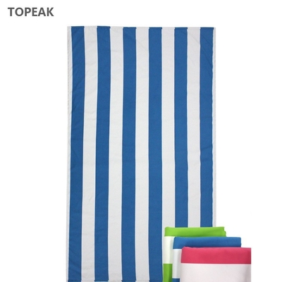 Голубая белая Striped абсорбция 160x80cm пляжных полотенец Microfiber облегченная супер